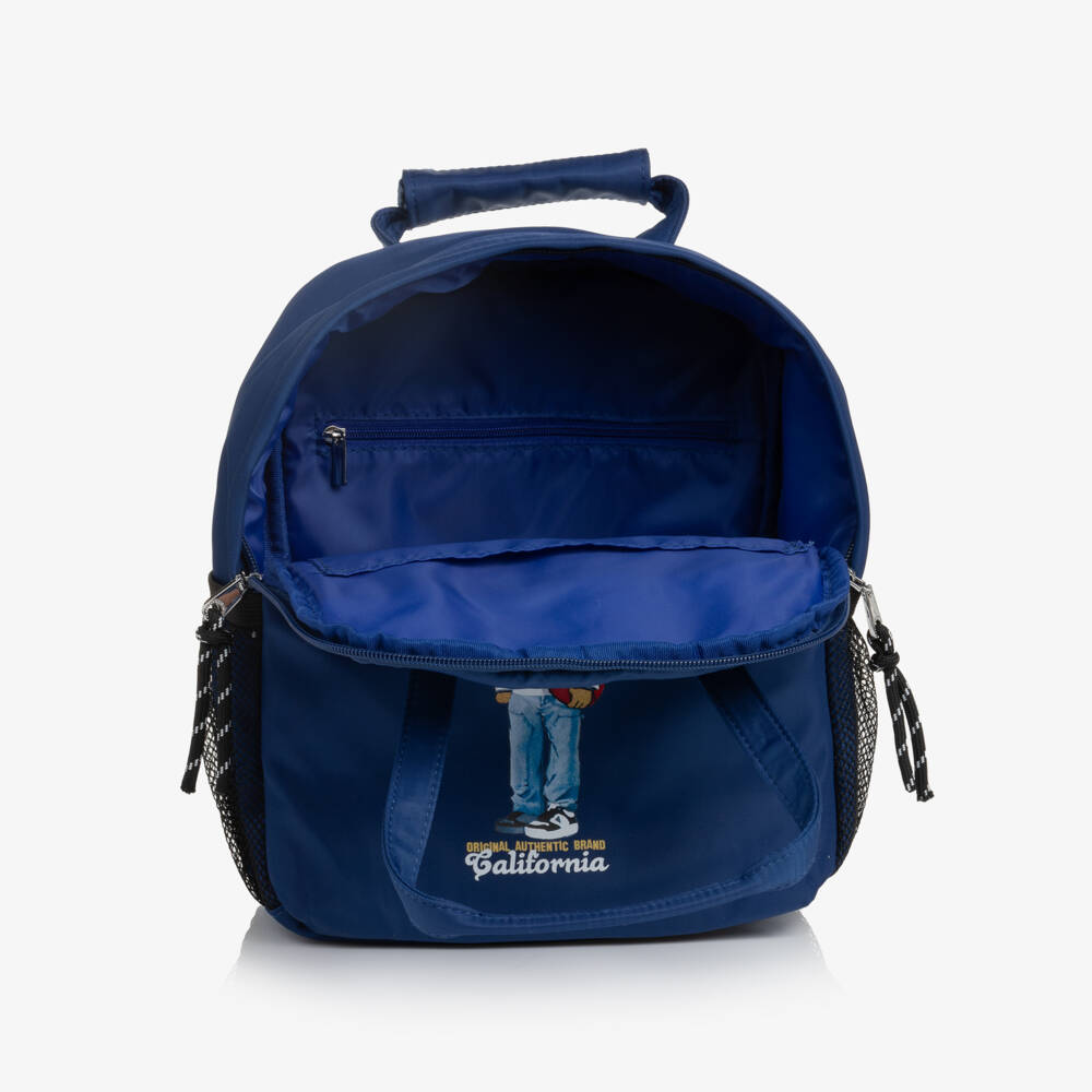 Guess-Blue Varsity Bear Mini Backpack (25cm) | Childrensalon