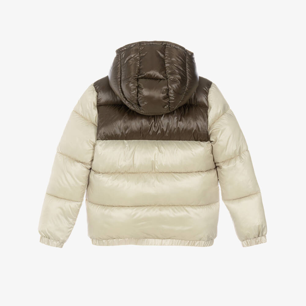 Guess-Boys Beige & Brown Puffer Jacket | Childrensalon