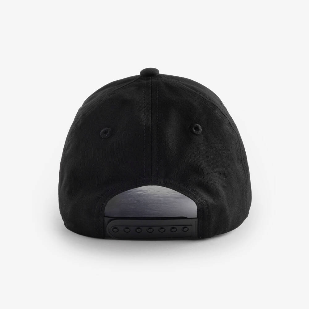 Guess-Boys Black Logo Cap in Cotton Twill | Childrensalon