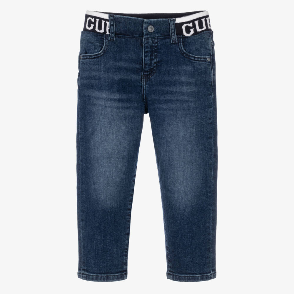 Guess-Boys Blue Denim Oversize Fit Jeans | Childrensalon