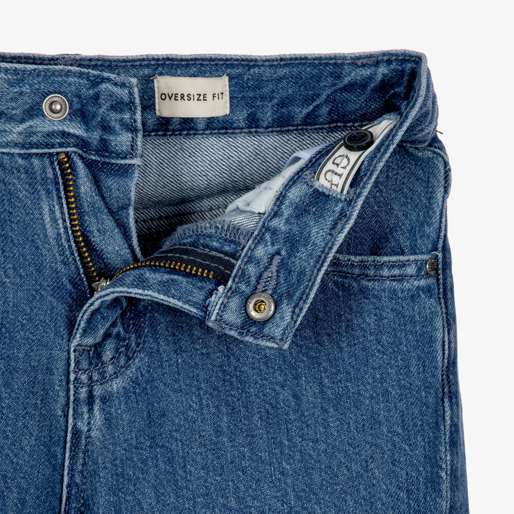 Guess-Boys Blue Denim Oversize Fit Jeans | Childrensalon