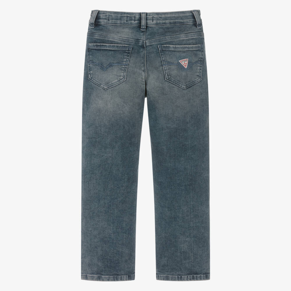 Guess-Boys Blue Vintage Washed Denim Jeans | Childrensalon