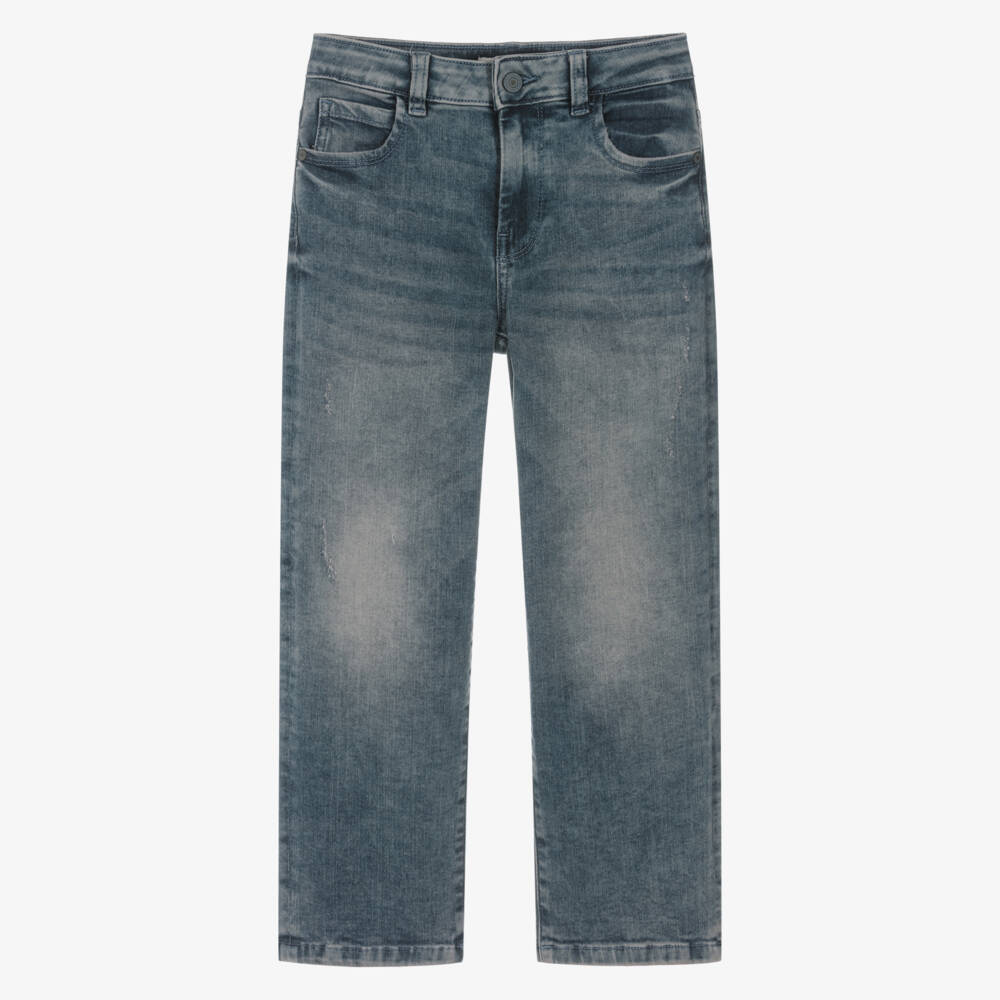 Guess-Boys Blue Vintage Washed Denim Jeans | Childrensalon