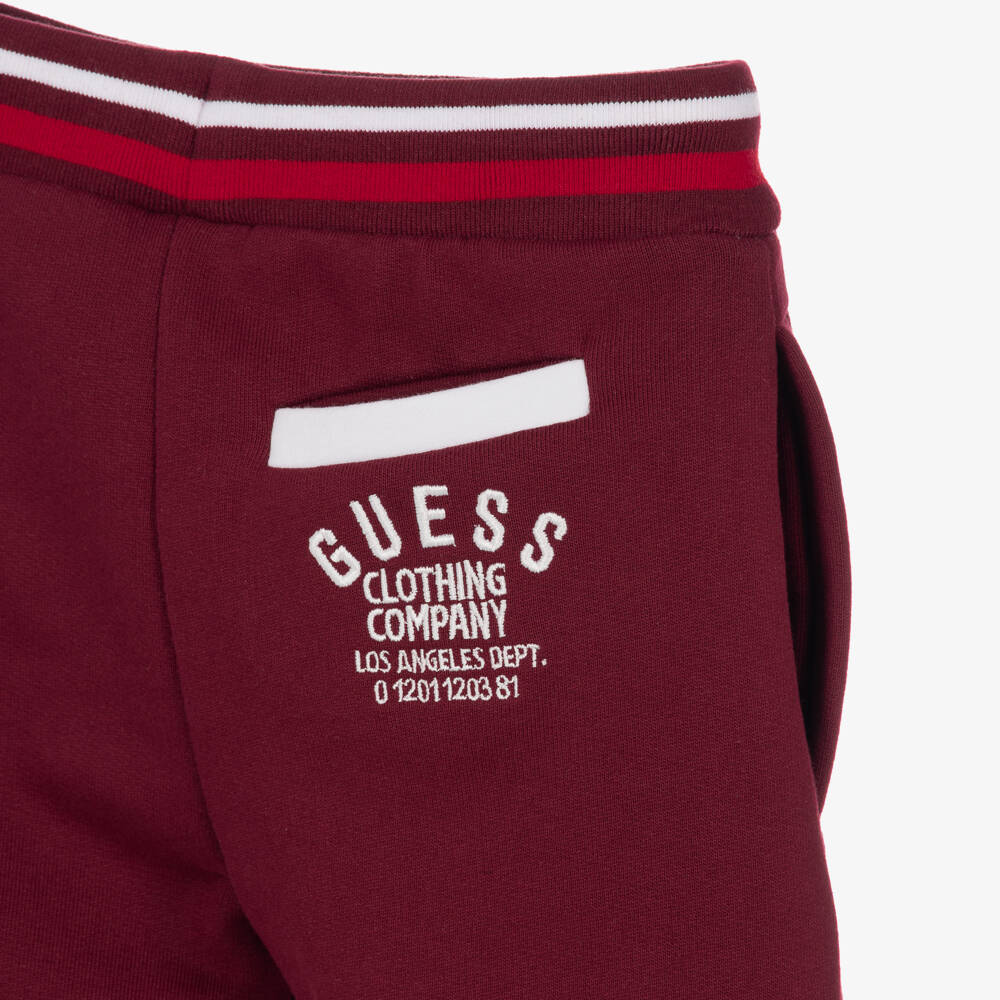Guess-Boys Burgundy Red Joggers | Childrensalon