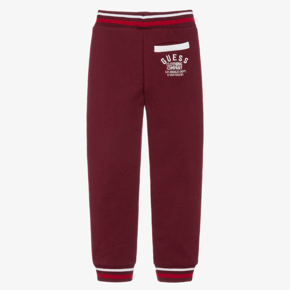 Guess-Boys Burgundy Red Joggers | Childrensalon