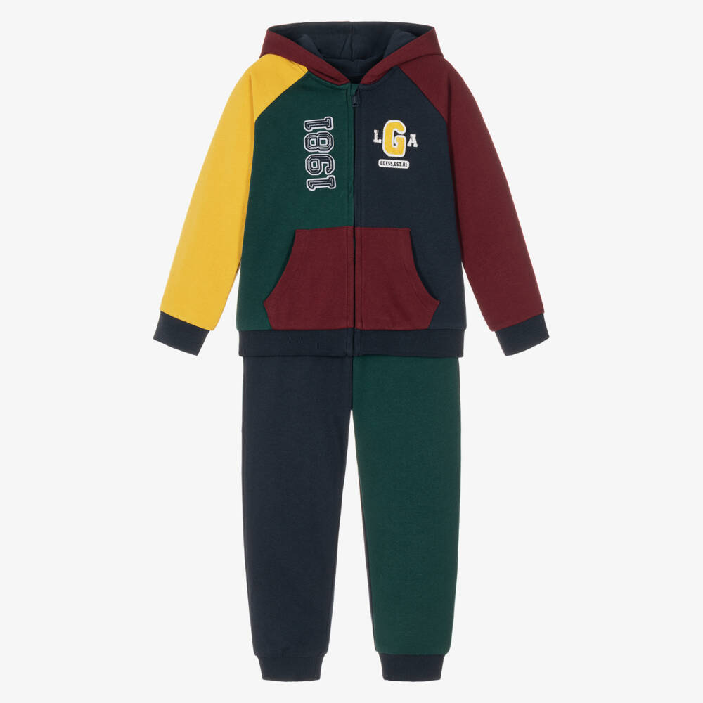 Guess-Boys Colourblock Zip-Up Tracksuit | Childrensalon