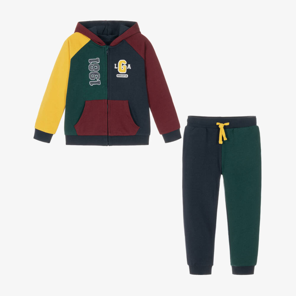 Guess-Boys Colourblock Zip-Up Tracksuit | Childrensalon