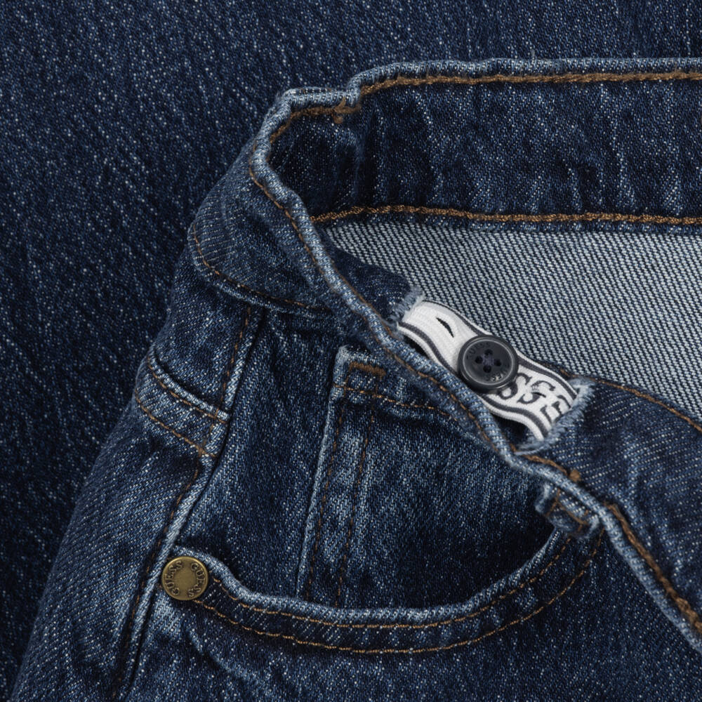 Guess-Boys Dark Blue Barrel Leg Jeans | Childrensalon