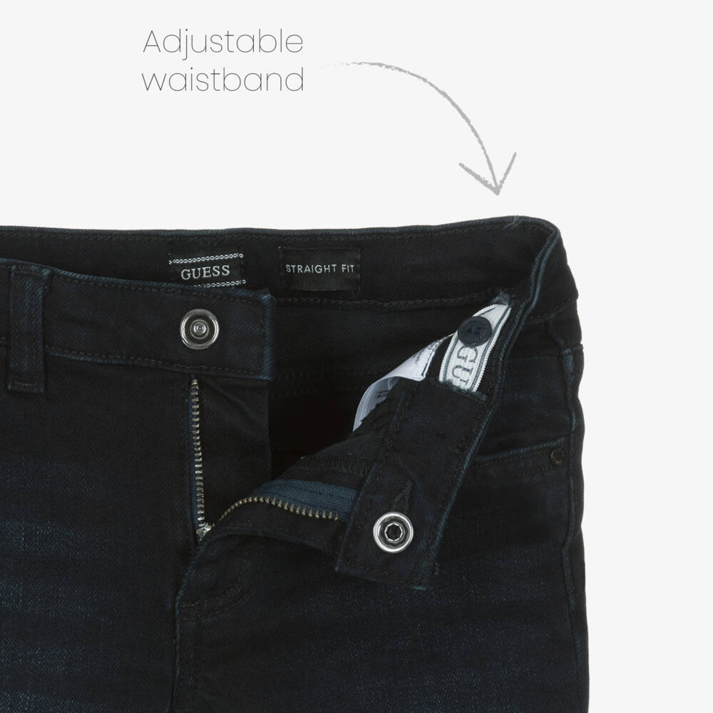 Guess-جينز دنيم بقصة مستقيمة لون أزرق داكن للأولاد | Childrensalon