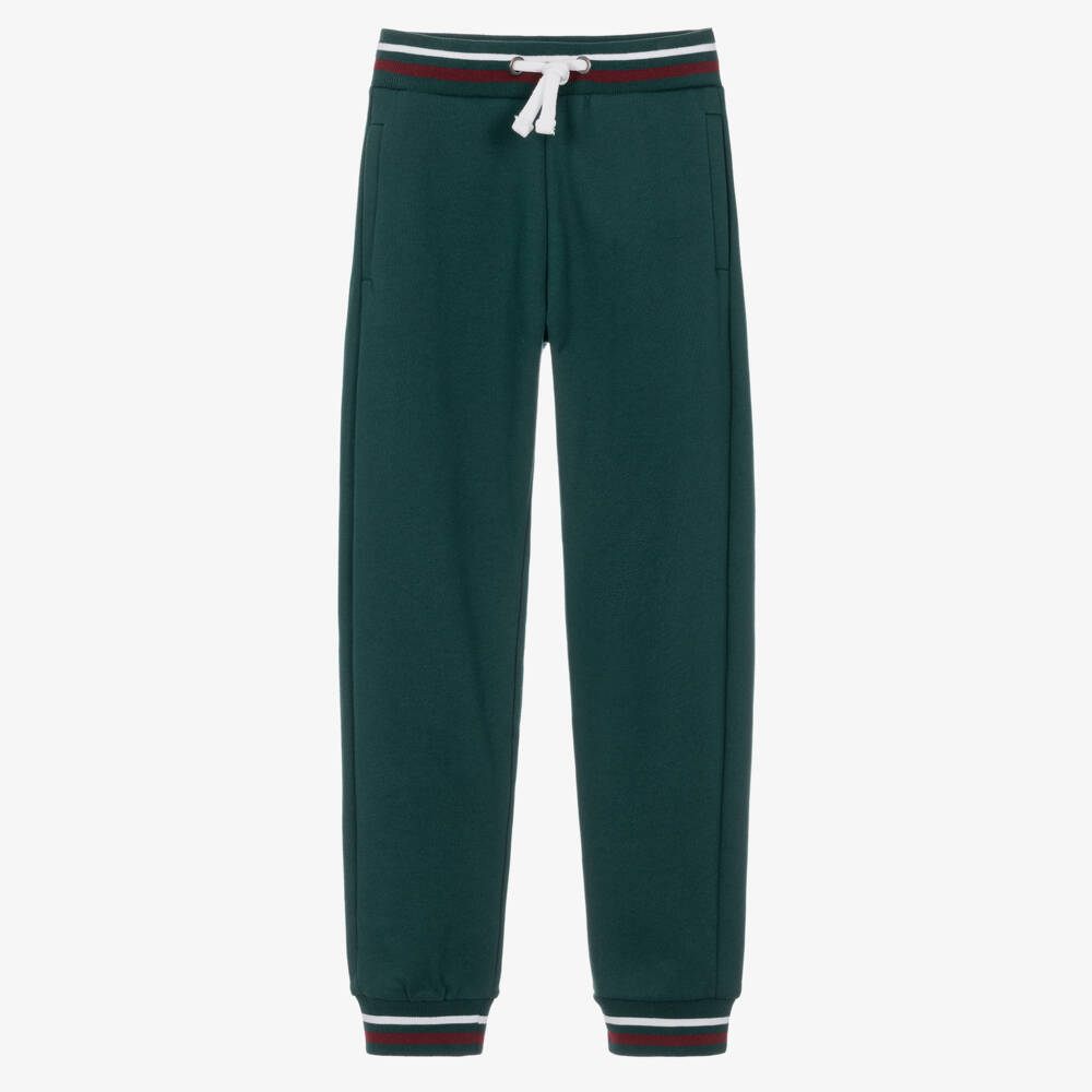 Guess-Boys Dark Green Joggers  | Childrensalon