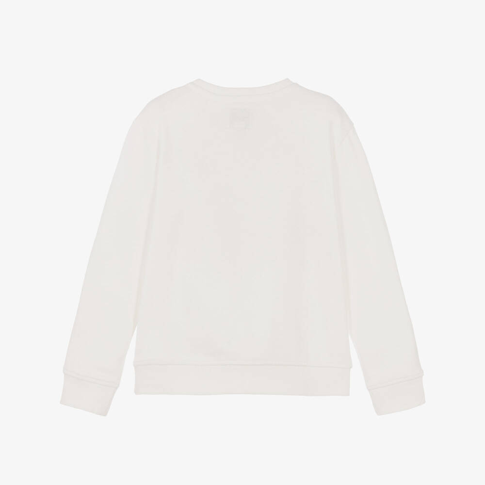 Guess-Boys Ivory Sweatshirt with Varsity Bear Print | Childrensalon