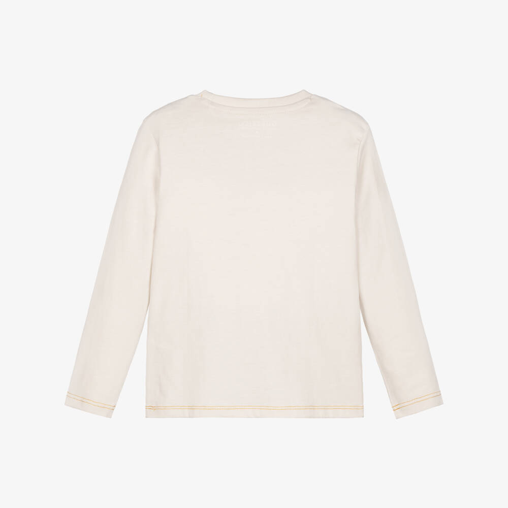 Guess-تيشيرت قطن لون بيج للأولاد | Childrensalon