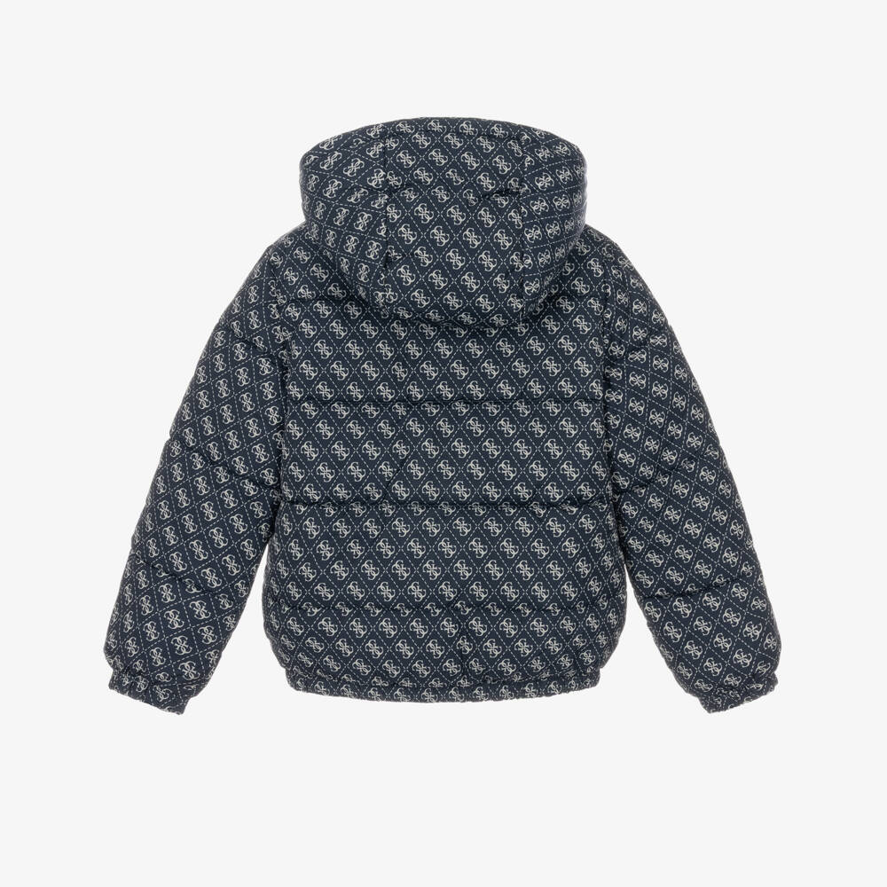 Guess-Boys Navy Blue 4g Puffer Jacket | Childrensalon