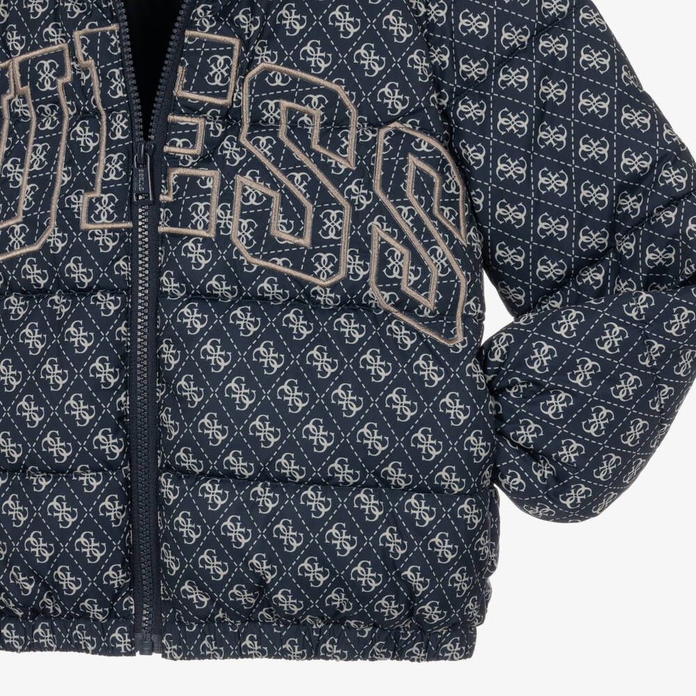 Guess-Boys Navy Blue 4g Puffer Jacket | Childrensalon