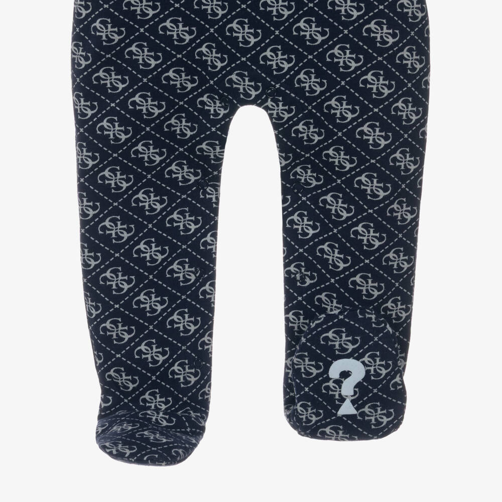 Guess-أفارول بيبي غرو قطن جيرسي لون كحلي للأولاد الرضع  | Childrensalon