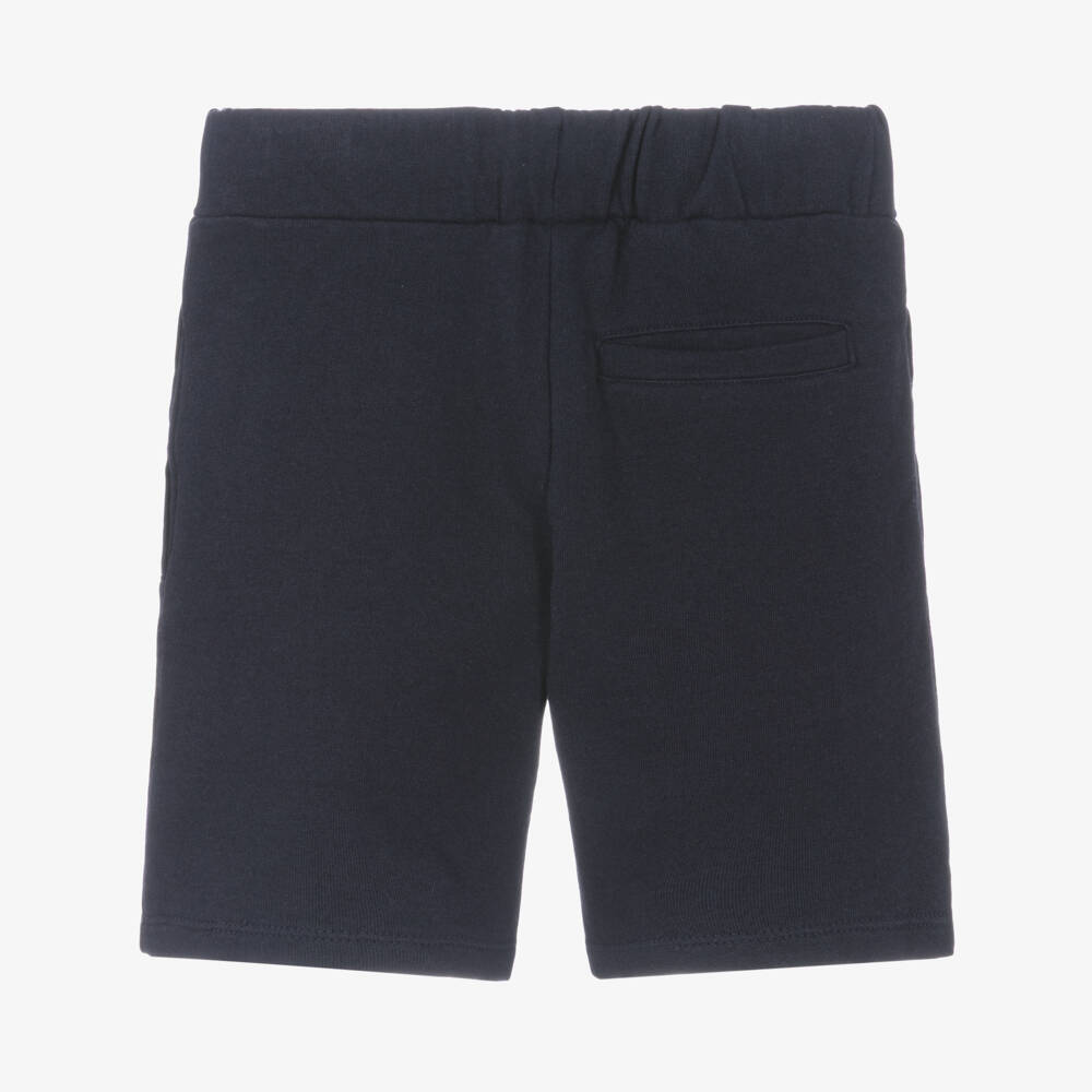 Guess-شورت قطن بشعار مطرز لون كحلي للأولاد | Childrensalon