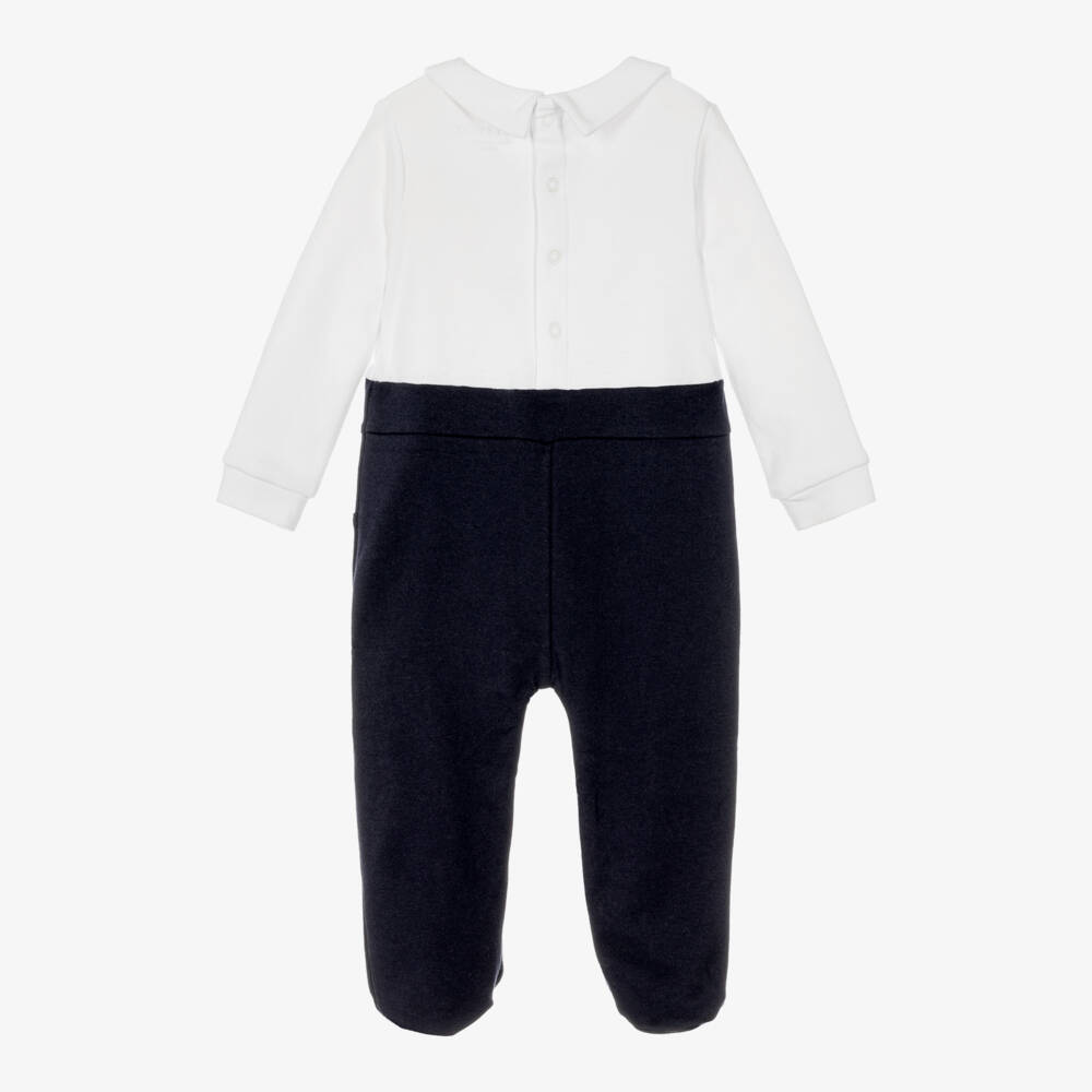 Guess-Boys Navy Blue & White Babgrow with Tie Design | Childrensalon