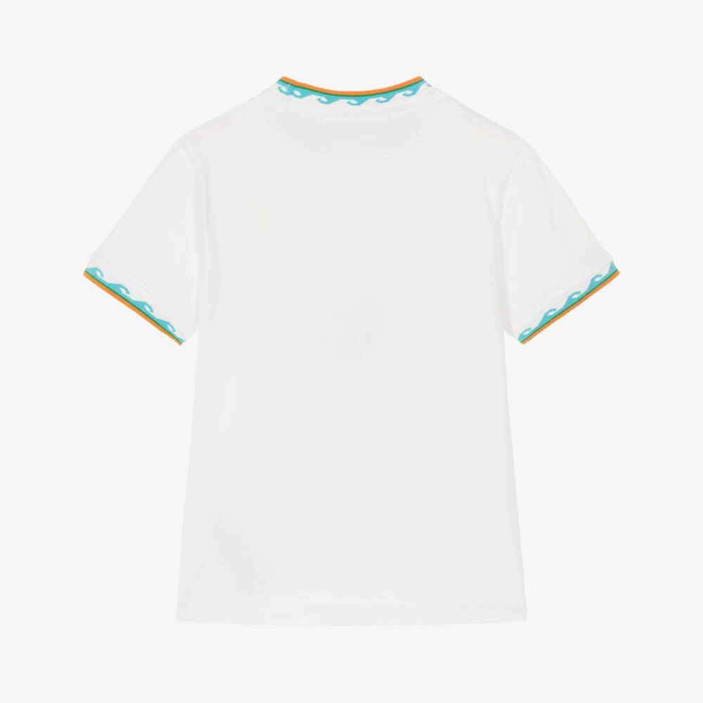 Guess-تيشيرت قطن لون أبيض للأولاد | Childrensalon