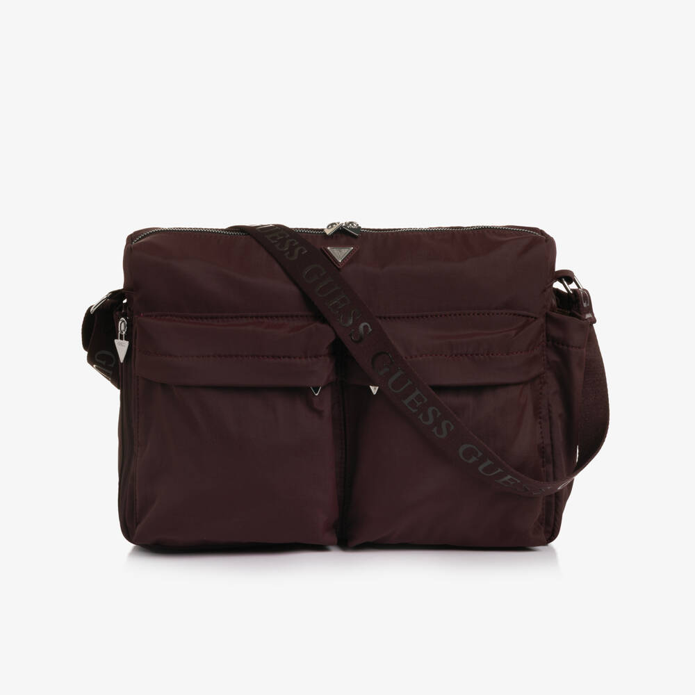 Guess-Burgundy Red Changing Bag (35cm) | Childrensalon