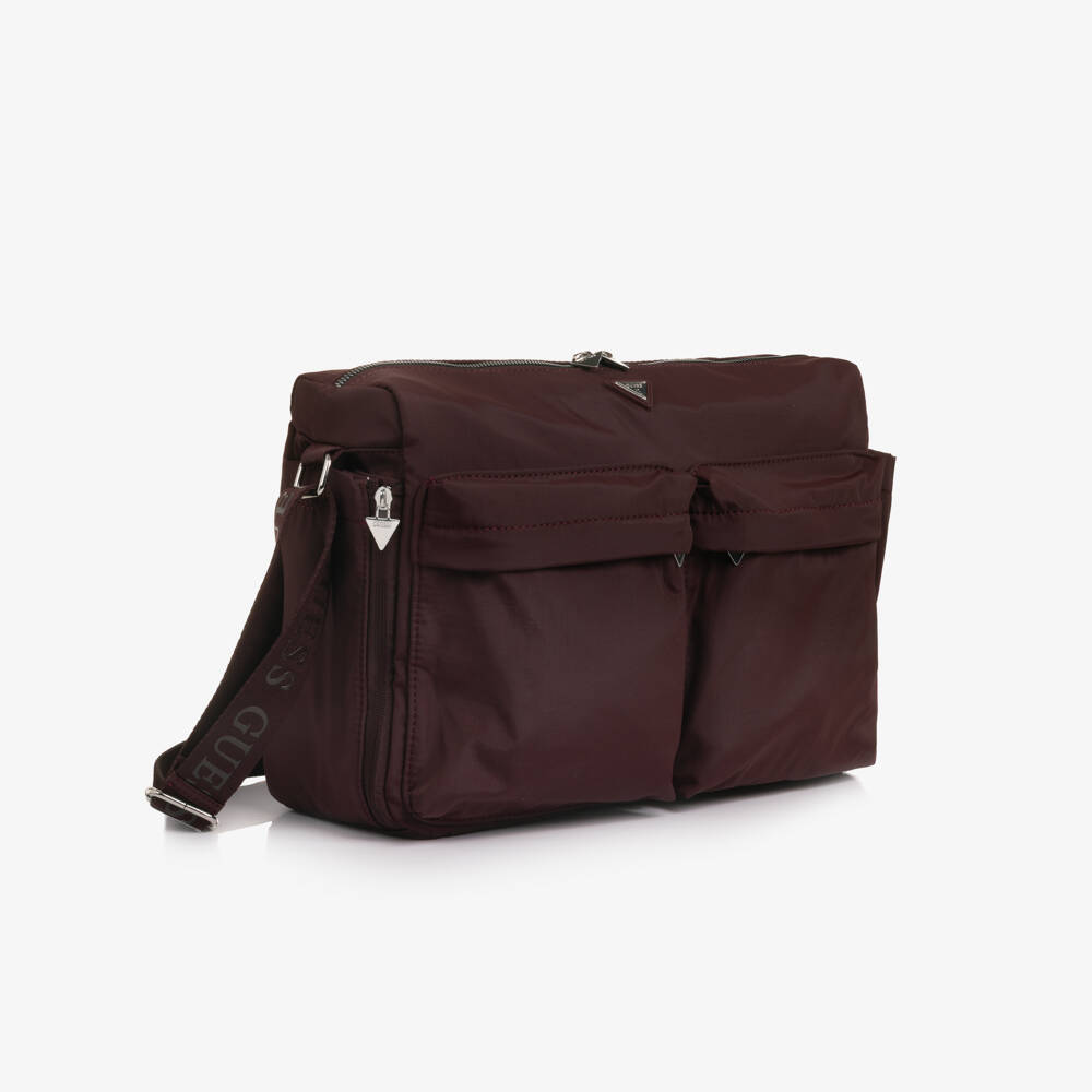 Guess-Burgundy Red Changing Bag (35cm) | Childrensalon