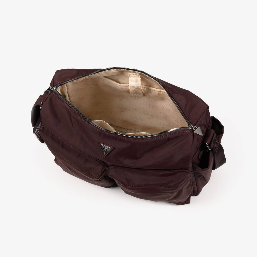 Guess-Burgundy Red Changing Bag (35cm) | Childrensalon