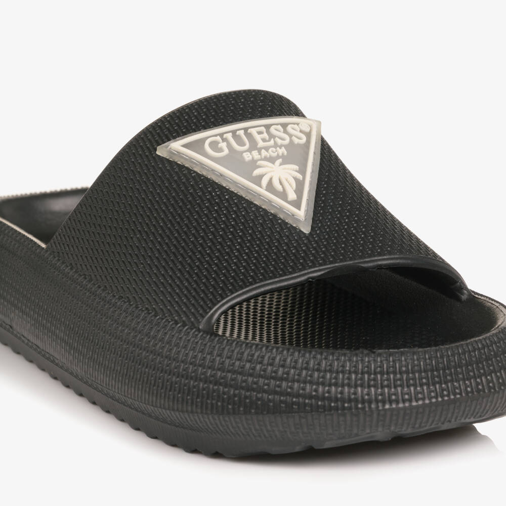 Guess-Chunky Black Logo Sliders | Childrensalon