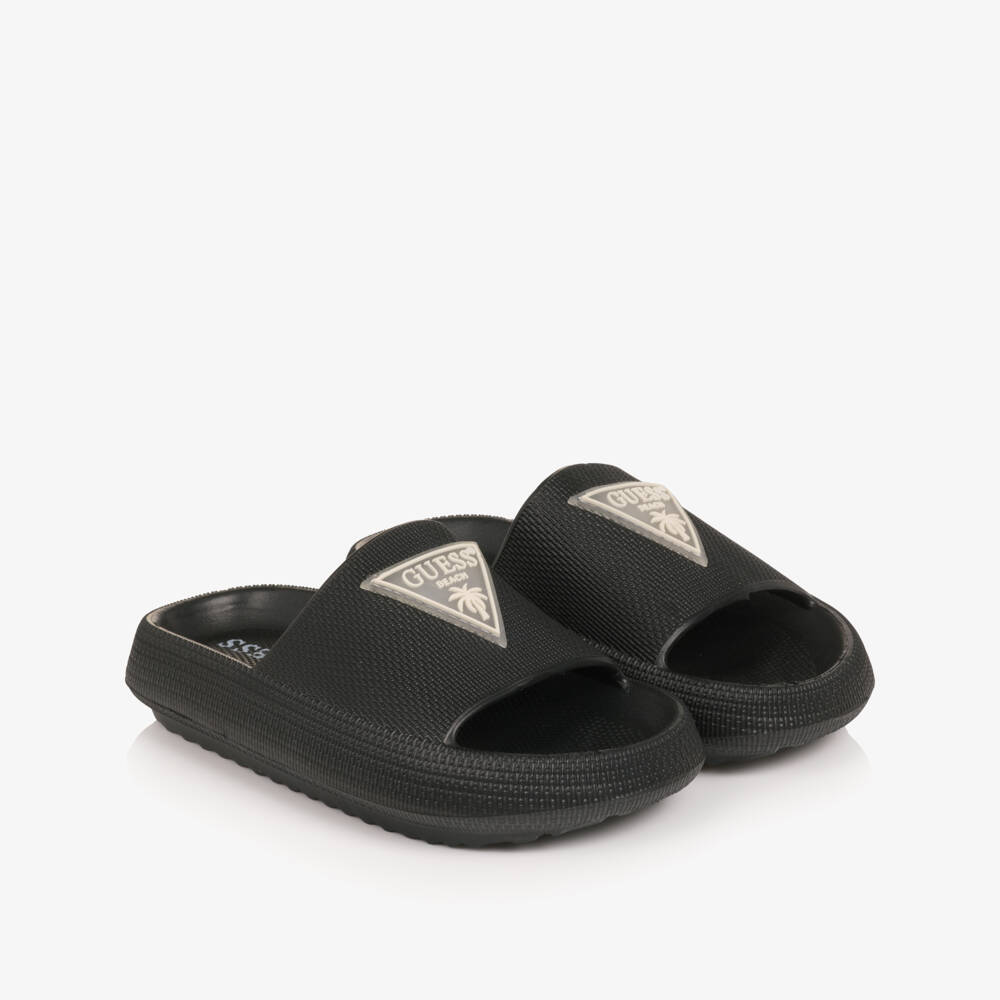 Guess-Chunky Black Logo Sliders | Childrensalon
