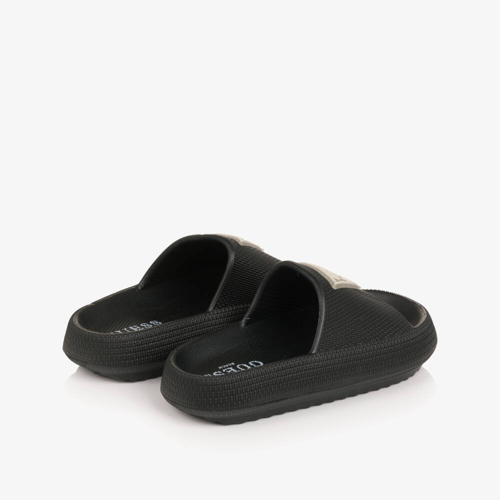 Guess-Chunky Black Logo Sliders | Childrensalon