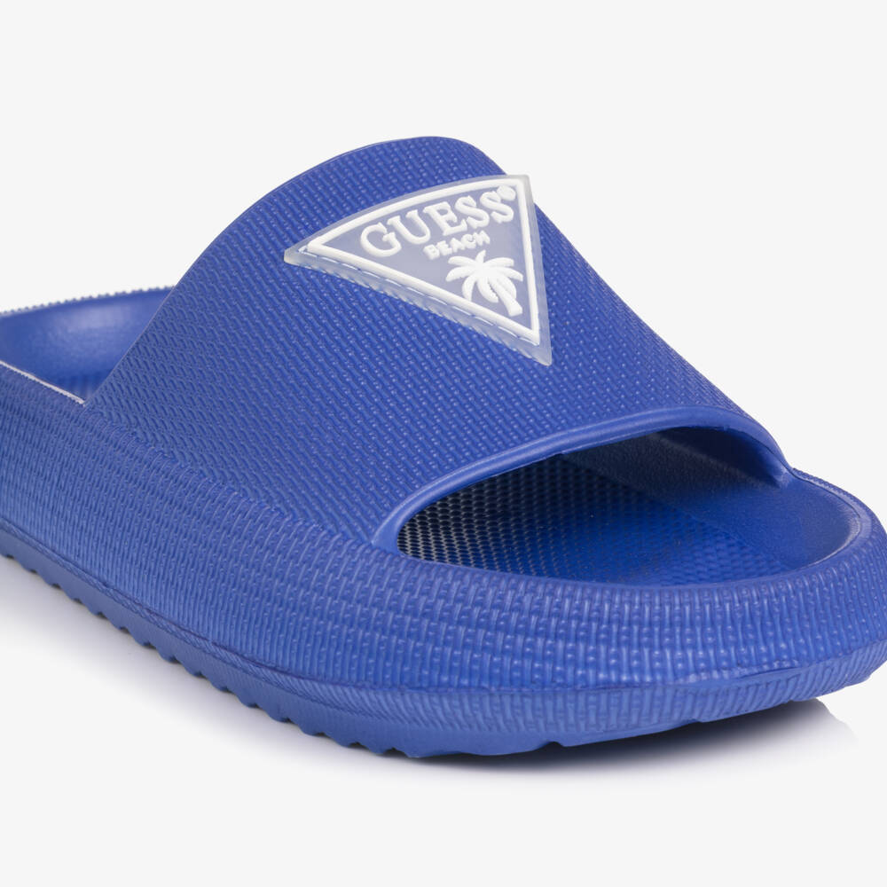 Guess-Chunky Cobalt Blue Logo Sliders | Childrensalon