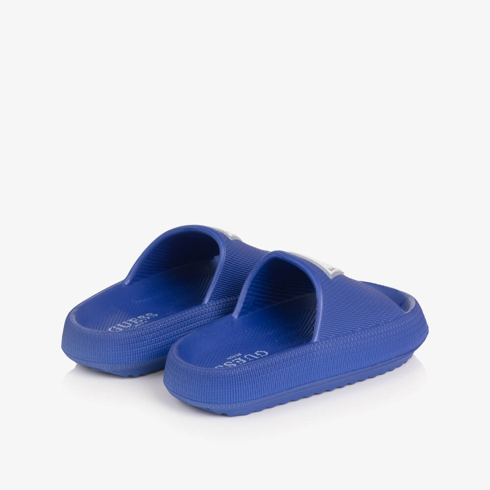 Guess-Chunky Cobalt Blue Logo Sliders | Childrensalon
