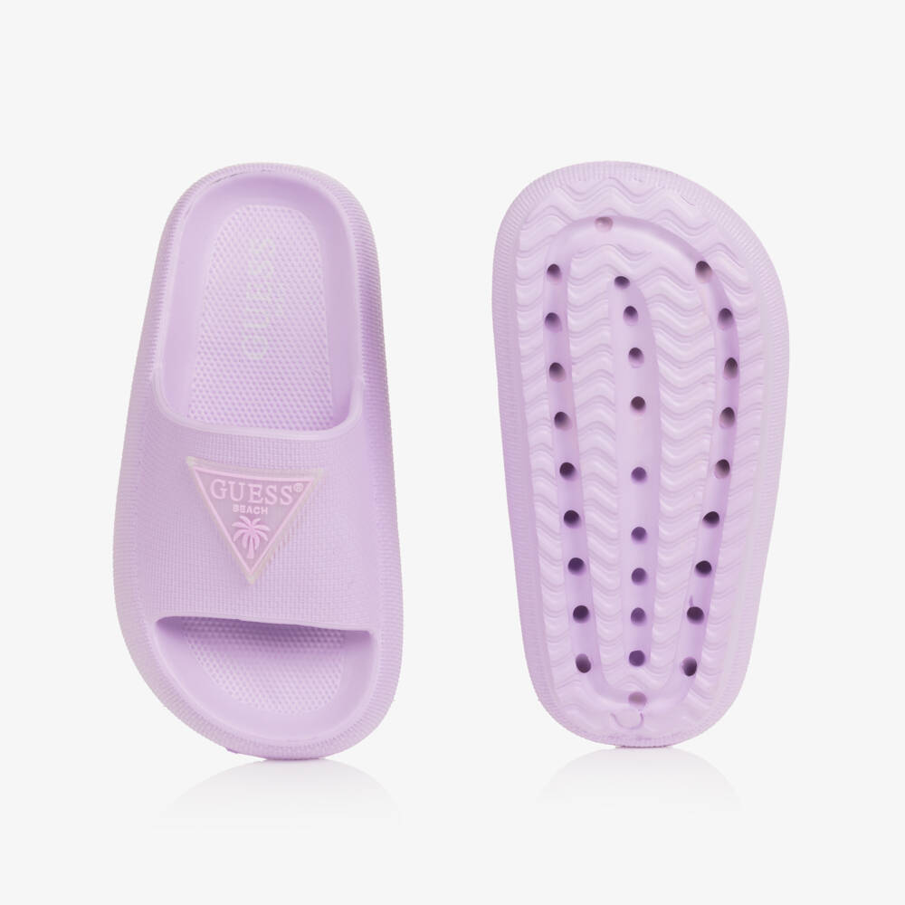 Guess-Chunky Purple Logo Sliders | Childrensalon