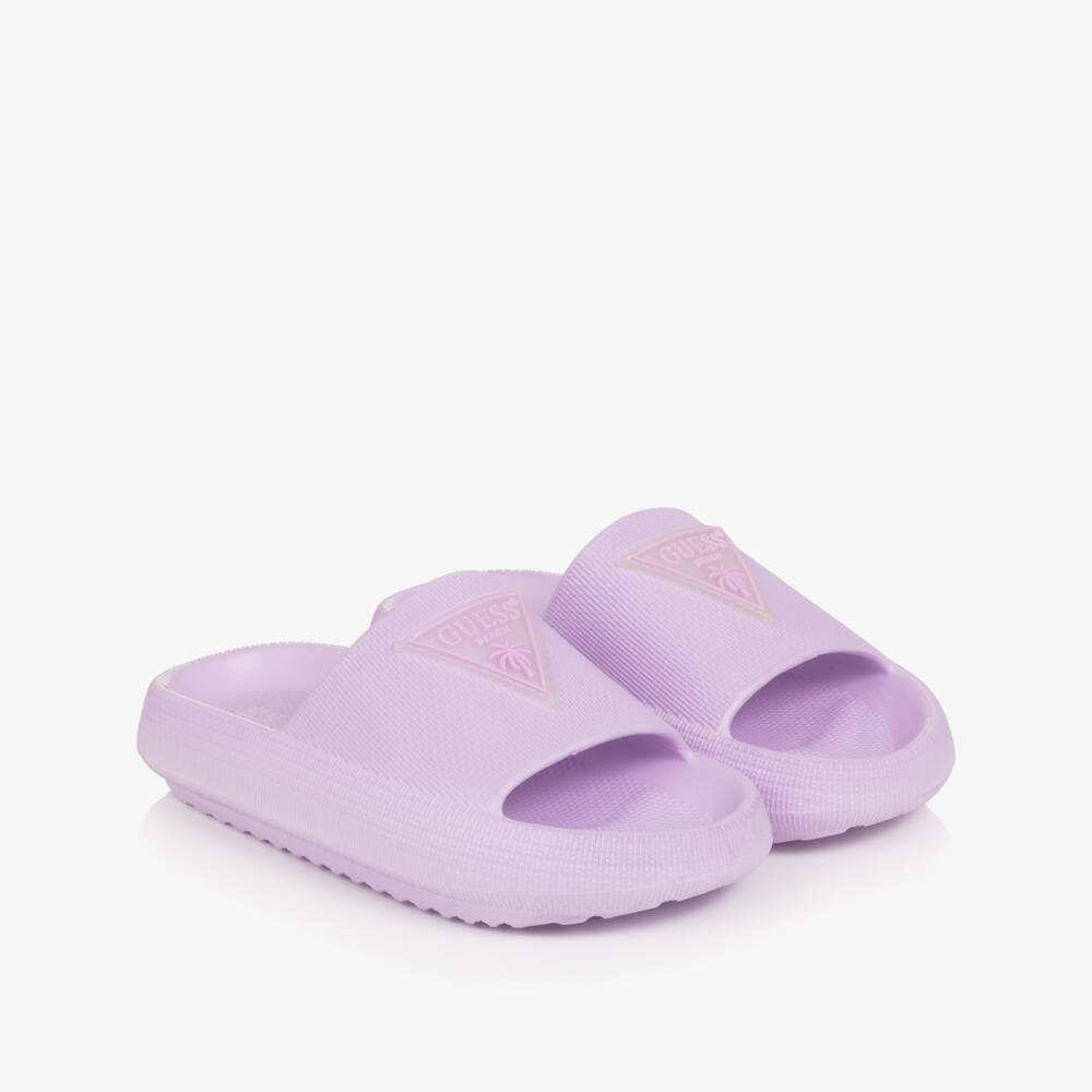 Guess-Chunky Purple Logo Sliders | Childrensalon