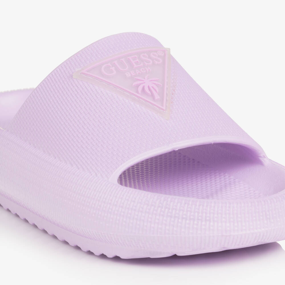 Guess-Chunky Purple Logo Sliders | Childrensalon