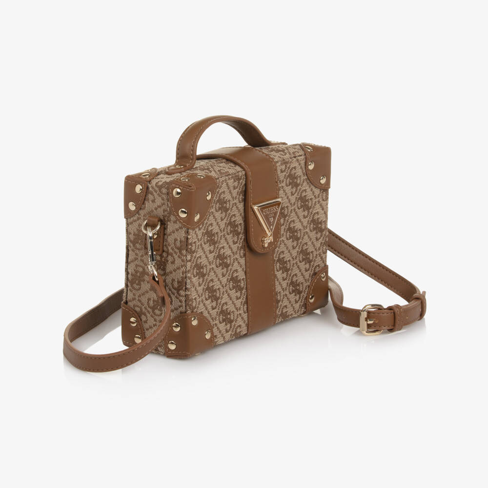 Guess-Girls Beige 4G Case Handbag (18cm) | Childrensalon