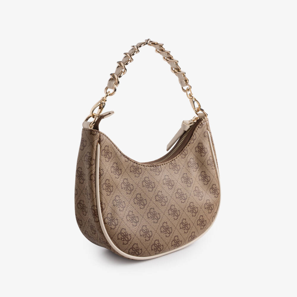 Guess-Girls Beige 4g Logo Handbag & Purse (22cm) | Childrensalon