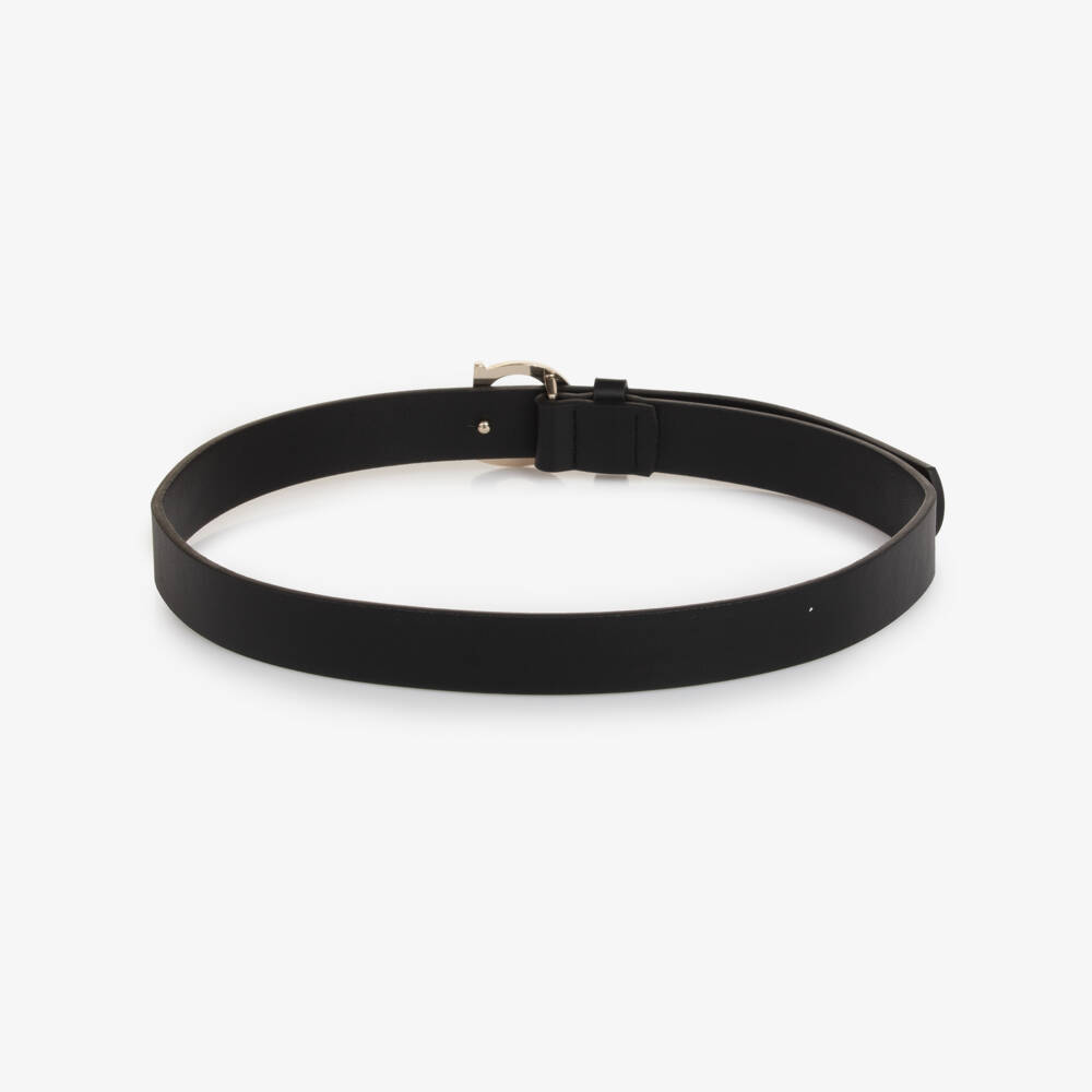 Guess-حزام جلد صناعي بإبزيم مرصع لون أسود للبنات | Childrensalon