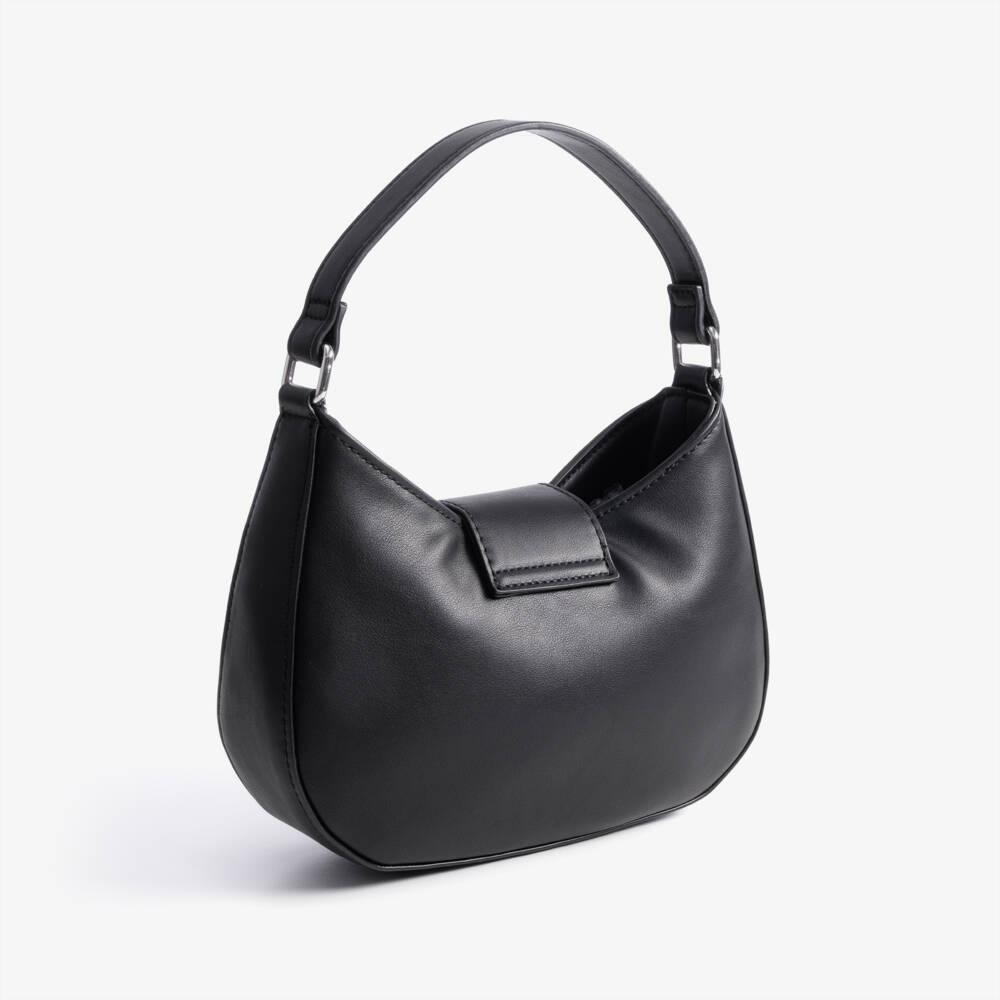 Guess-Girls Black Handbag with Sparkly 4G logo (20cm) | Childrensalon