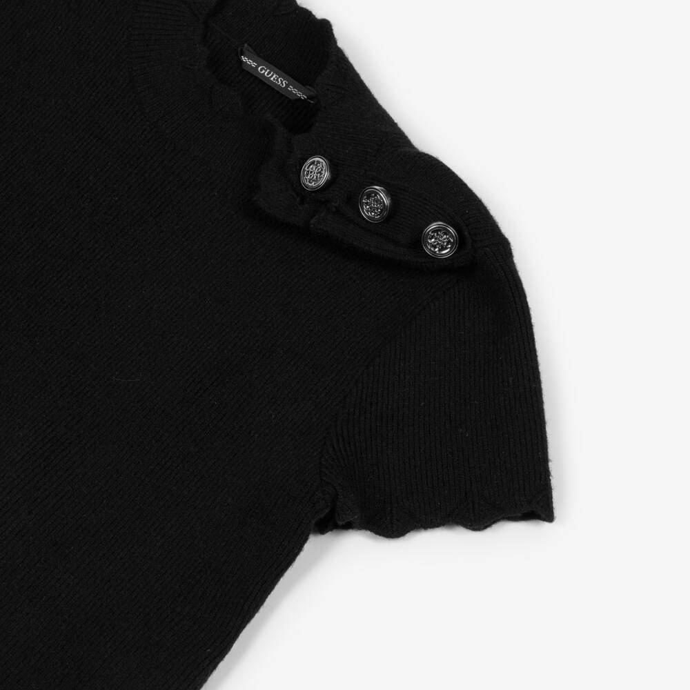 Guess-Girls Black Knitted Skirt Set | Childrensalon