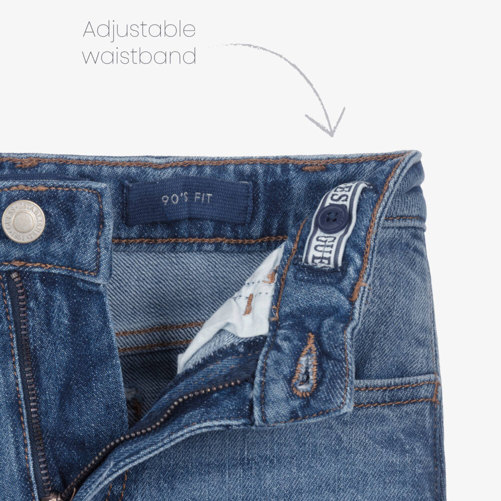 Guess-Girls Blue Denim 90s Fit Jeans | Childrensalon