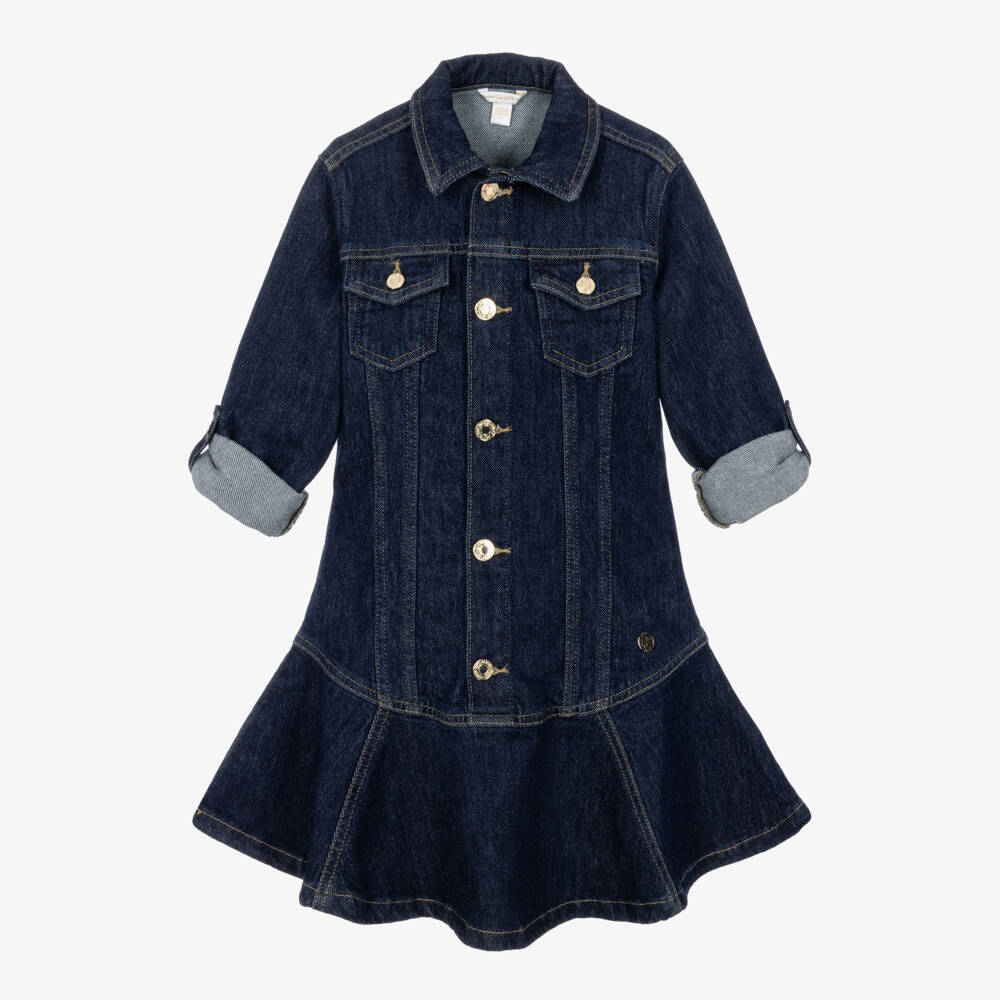 Guess-Girls Blue Denim Fit & Flare Dress | Childrensalon