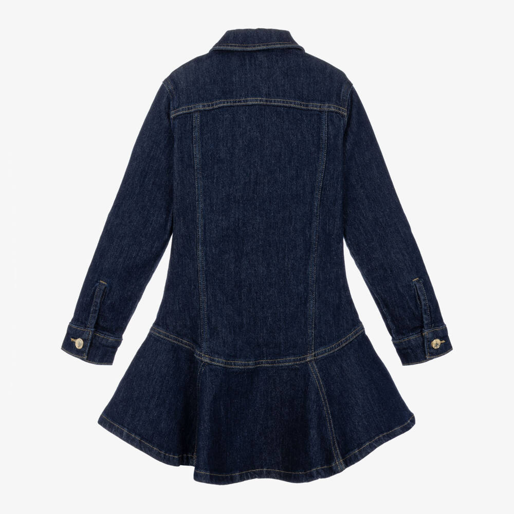 Guess-Girls Blue Denim Fit & Flare Dress | Childrensalon