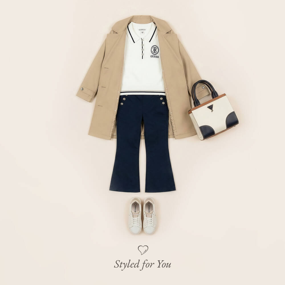 Guess-Girls Dark Blue Flared Trousers | Childrensalon