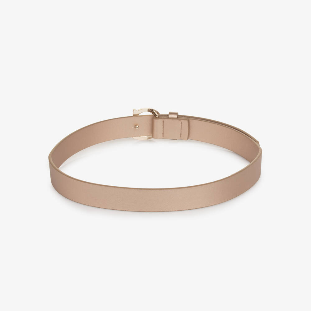 Guess-حزام جلد صناعي لون ذهبي للبنات | Childrensalon