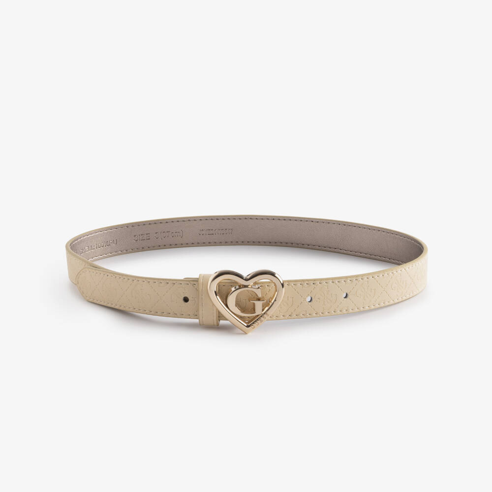 Guess-Girls Ivory 4g Faux Leather Belt | Childrensalon