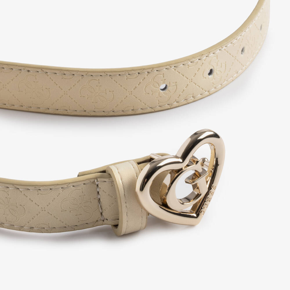Guess-Girls Ivory 4g Faux Leather Belt | Childrensalon