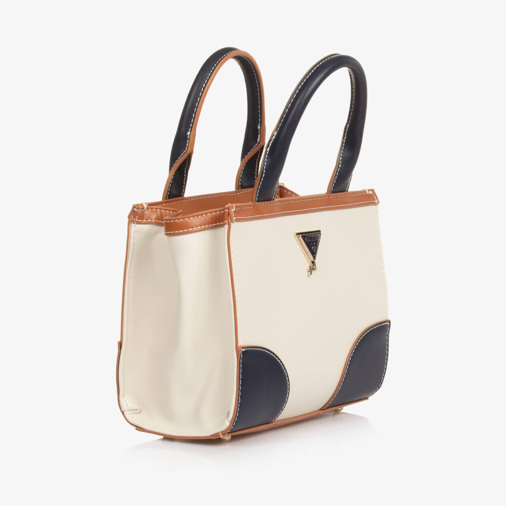 Guess-حقيبة مع وشاح جلد صناعي لون عاجي للبنات (29 سم) | Childrensalon
