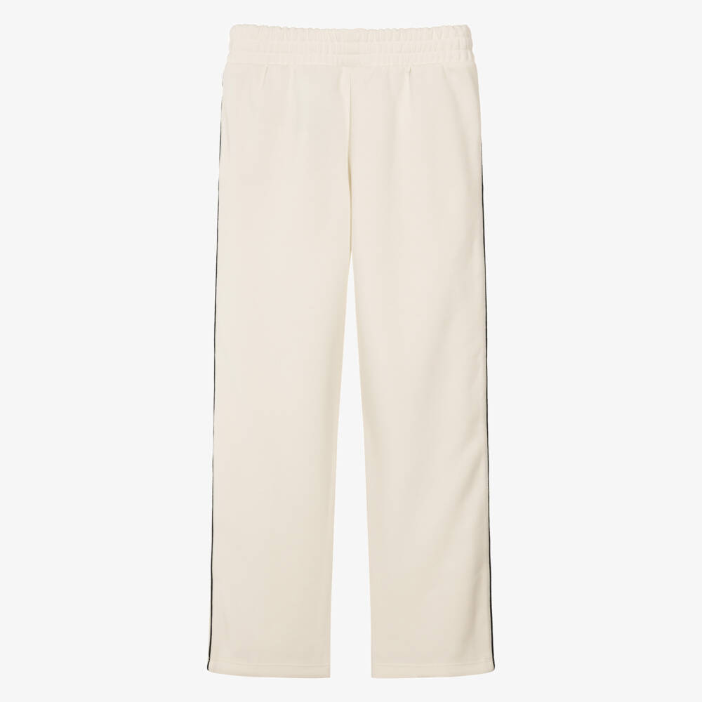 Guess-Girls Ivory Piqué Textured Joggers | Childrensalon