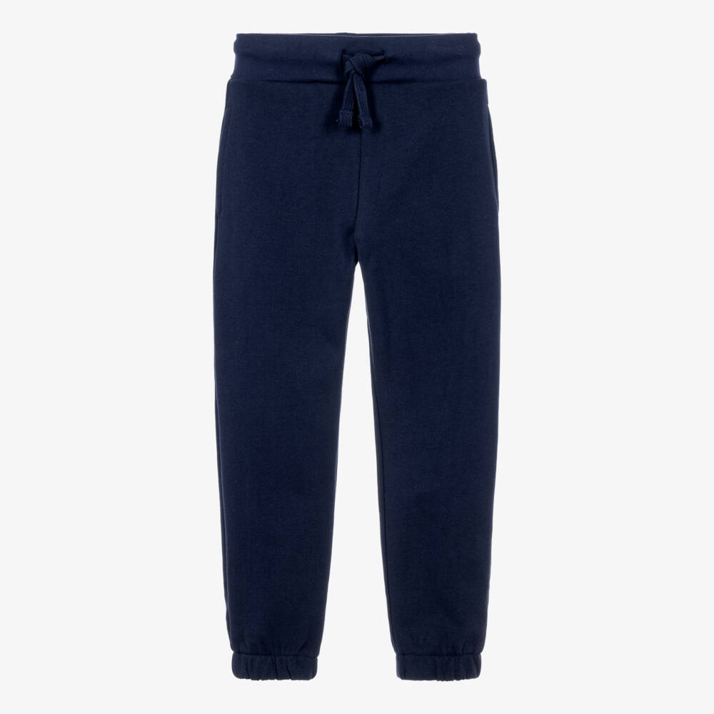 Guess-Girls Navy Blue Cotton Drawstring Joggers | Childrensalon