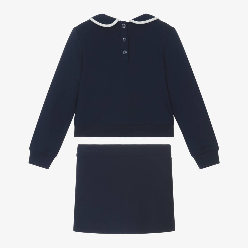 Guess-Girls Navy Blue Milano Jersey Skirt Set | Childrensalon