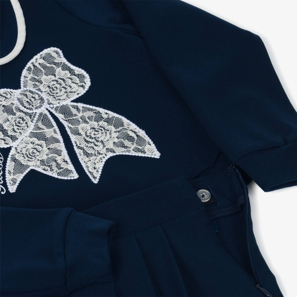 Guess-Girls Navy Blue Milano Jersey Skirt Set | Childrensalon